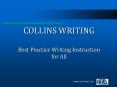 COLLINS WRITING  Best Practice Writing Instruction for All PowerPoint PPT Presentation