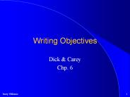 Writing Objectives
