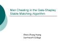 Men Cheating in the Gale-Shapley Stable Matching Algorithm PowerPoint PPT Presentation