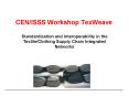 CEN/ISSS Workshop TexWeave PowerPoint PPT Presentation