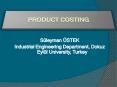PRODUCT COSTING PowerPoint PPT Presentation