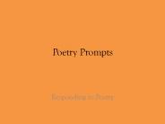 Poetry Prompts