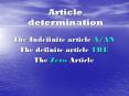 Article determination PowerPoint PPT Presentation