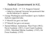Federal Government in H.E.