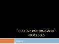 Culture Patterns and Processes PowerPoint PPT Presentation