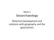 Week 1 Geoarchaeology