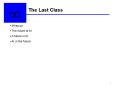 The Last Class PowerPoint PPT Presentation