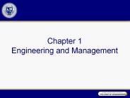 Chapter 1 Engineering and Management