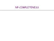 NP-COMPLETENESS