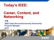 IEEE Client Services/University Partnership Program Manager