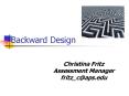 Backward Design PowerPoint PPT Presentation