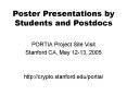 Poster Presentations by Students and Postdocs PowerPoint PPT Presentation