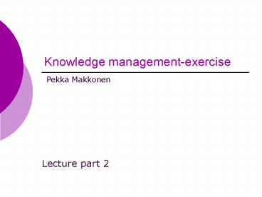 Knowledge management-exercise