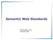 Semantic Web Standards