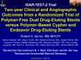 ISAR-TEST-2 Trial Two-year Clinical and Angiographic Outcomes from a Randomized Trial of Polymer-Free Dual Drug-Eluting Stents versus Polymer-Based Cypher and Endeavor Drug-Eluting Stents PowerPoint PPT Presentation