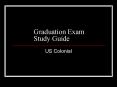 Graduation Exam Study Guide PowerPoint PPT Presentation