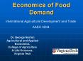 Economics of Food Demand PowerPoint PPT Presentation