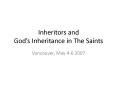 Inheritors and God PowerPoint PPT Presentation