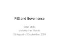PES and Governance PowerPoint PPT Presentation