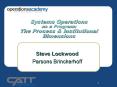 Systems Operations as a Program: The Process PowerPoint PPT Presentation