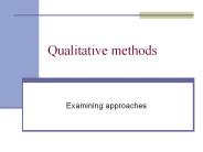 Qualitative methods