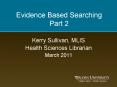 Evidence Based Searching Part 2 PowerPoint PPT Presentation