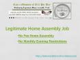 Home Assembly Job with Top Earning Potential and No Membership Fees PowerPoint PPT Presentation