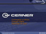 Conversation on RHIOs