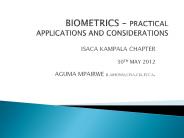 BIOMETRICS 