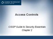 CISSP Guide to Security Essentials, Ch3