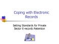 Coping with Electronic Records PowerPoint PPT Presentation