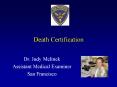 Death Certification PowerPoint PPT Presentation