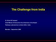 The Challenge from India