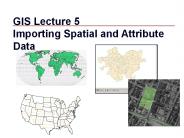 GIS Lecture 5
