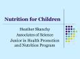 Nutrition for Children PowerPoint PPT Presentation