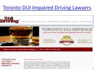 Toronto DUI Impaired Driving Lawyers