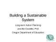 Building a Sustainable System PowerPoint PPT Presentation