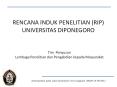 RENCANA INDUK PENELITIAN (RIP) PowerPoint PPT Presentation