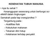 KESEHATAN TUBUH MANUSIA