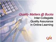 Quality Matters: Peer Review of Online Courses