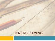 REQUIRED ELEMENTS