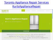 Toronto Appliance Repair Services KurtsApplianceRepair