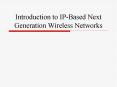 Introduction to IP-Based Next Generation Wireless Networks PowerPoint PPT Presentation