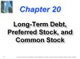 Long-Term Debt, Preferred Stock, and Common Stock PowerPoint PPT Presentation