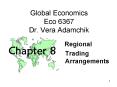 Global Economics Eco 6367 Dr. Vera Adamchik PowerPoint PPT Presentation