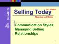 Communication Styles: Managing Selling Relationships PowerPoint PPT Presentation