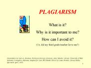 PLAGIARISM