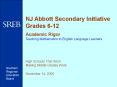 NJ Abbott Secondary Initiative, Grades 6-12 Academic Rigor Teaching Mathematics to English Language Learners PowerPoint PPT Presentation