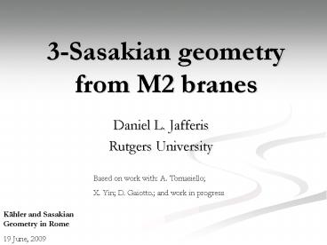 3-Sasakian geometry from M2 branes