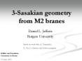 3-Sasakian geometry from M2 branes PowerPoint PPT Presentation